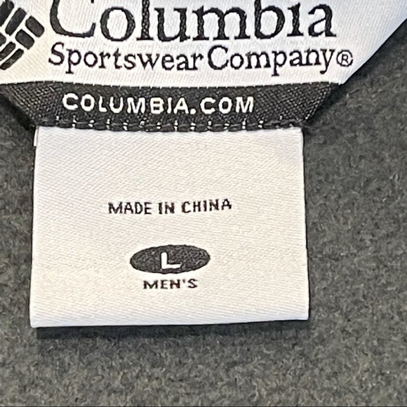 COLUMBIA Men’s Dark Green Fleece Sleeveless Vest - Picture 5 of 8